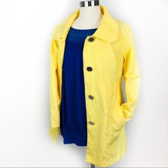 Yellow / White Polka Dot Jacket, A La Cart, Small - Picture 1 of 8